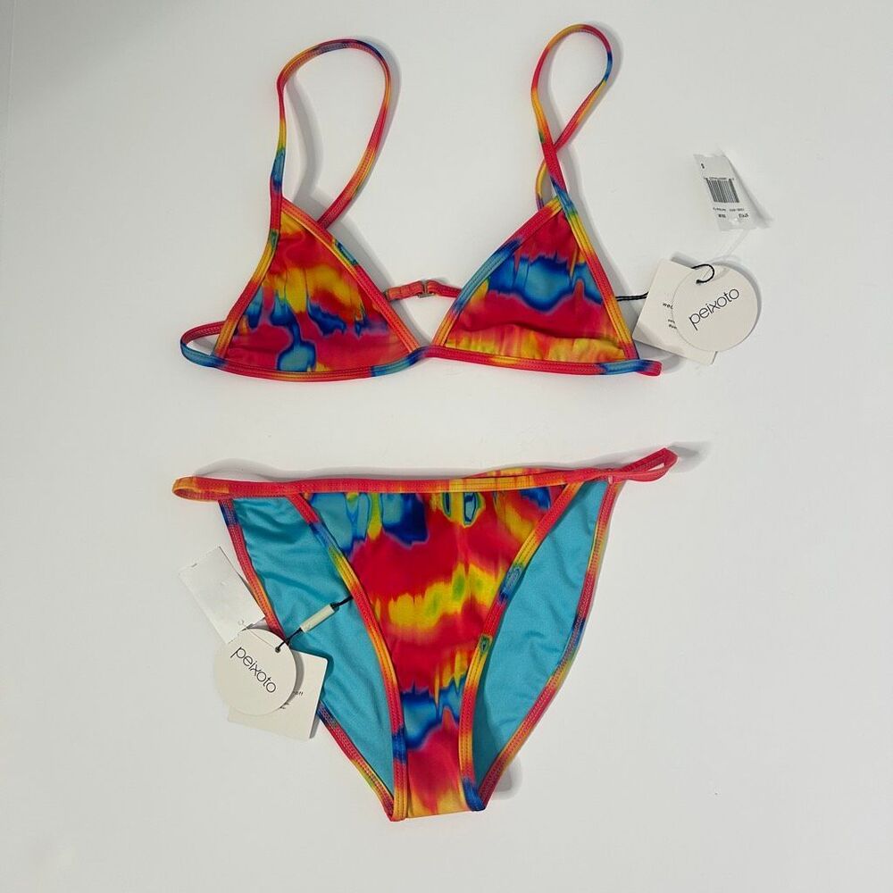 Peixoto Bomba Top & Tinga Bottom Bikini Set Red Skies S/M